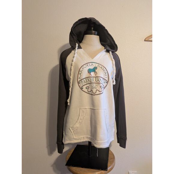 blue 84 Kamuela Hawaii Casual hoodie size M distressed color block - Picture 1 of 8